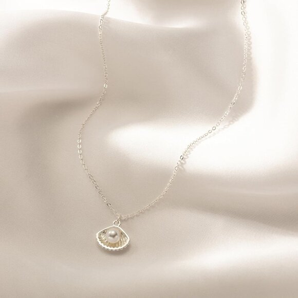 ⚡Pearl Necklace for Women 14K Gold plated White Silver plated Dainty accessories - Picture 5 of 7